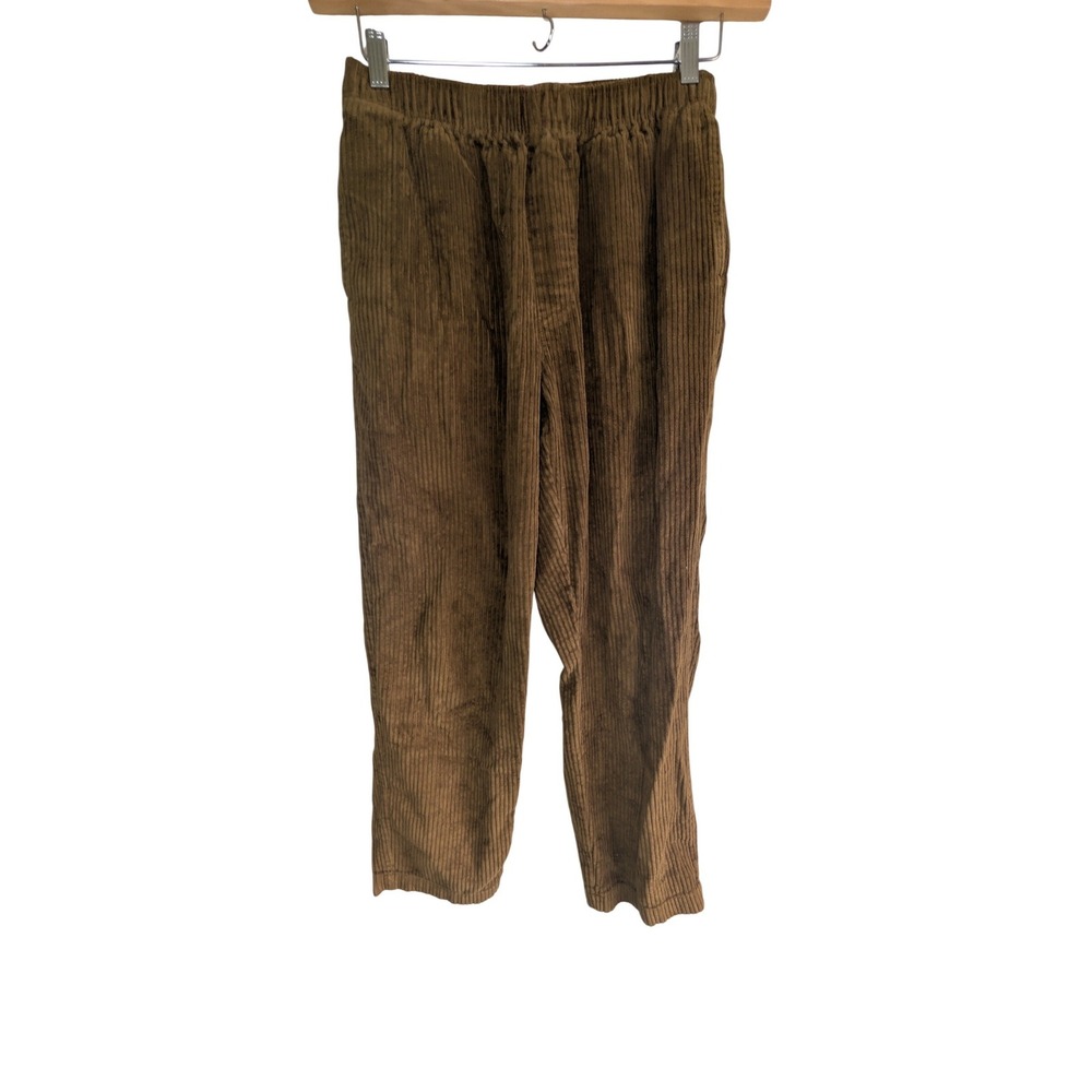 Urban‎ Outfitters Brown Corduroy Pull On Pants Womens S Elastic Waist Wide Wale